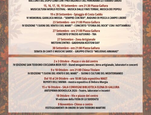 Calendario eventi teodorini da settembre a novembre